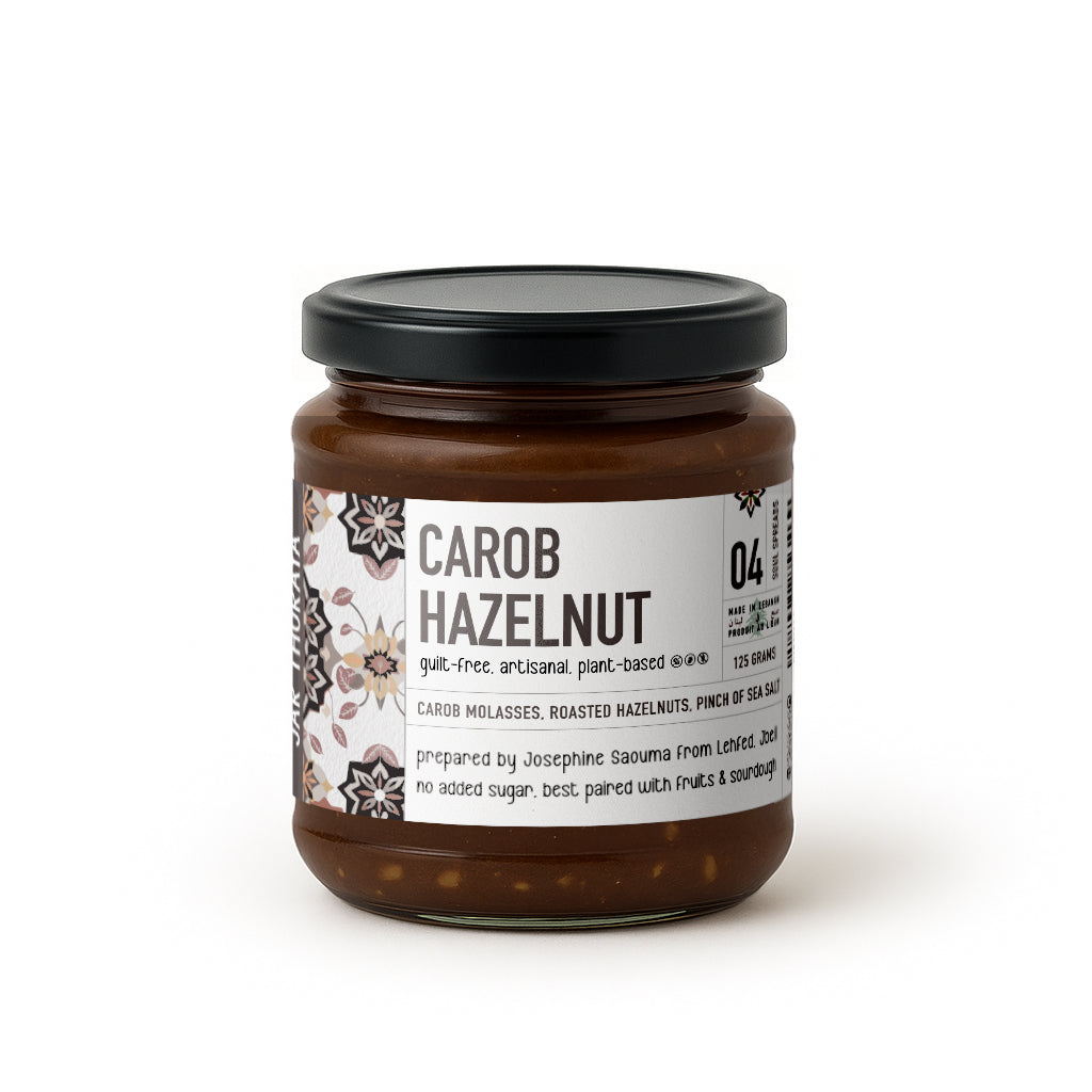 Carob Hazelnut Spread | Premium Lebanese Vegan Spread | Jar Thuraya