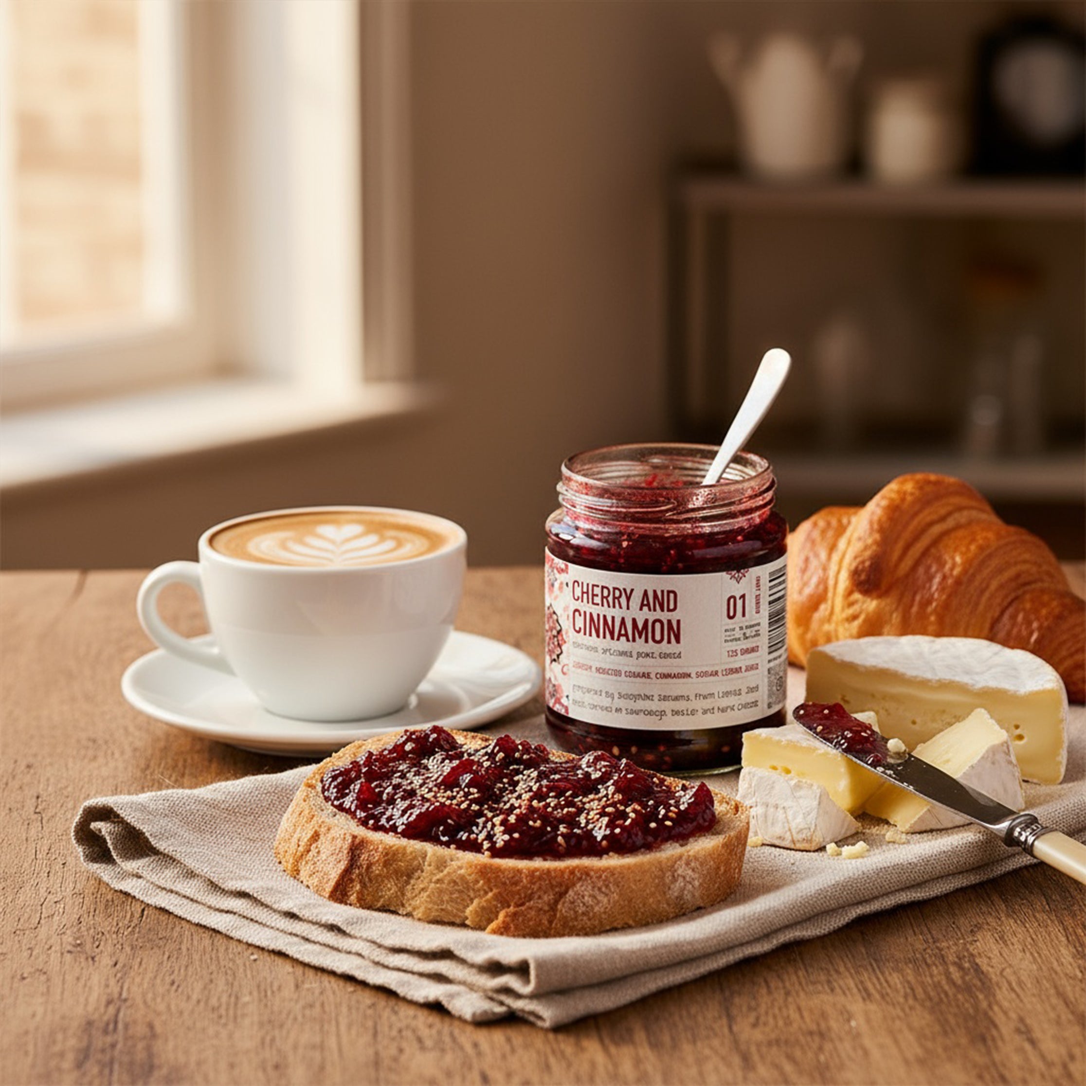 Cherry Cinnamon and Sesame Jam