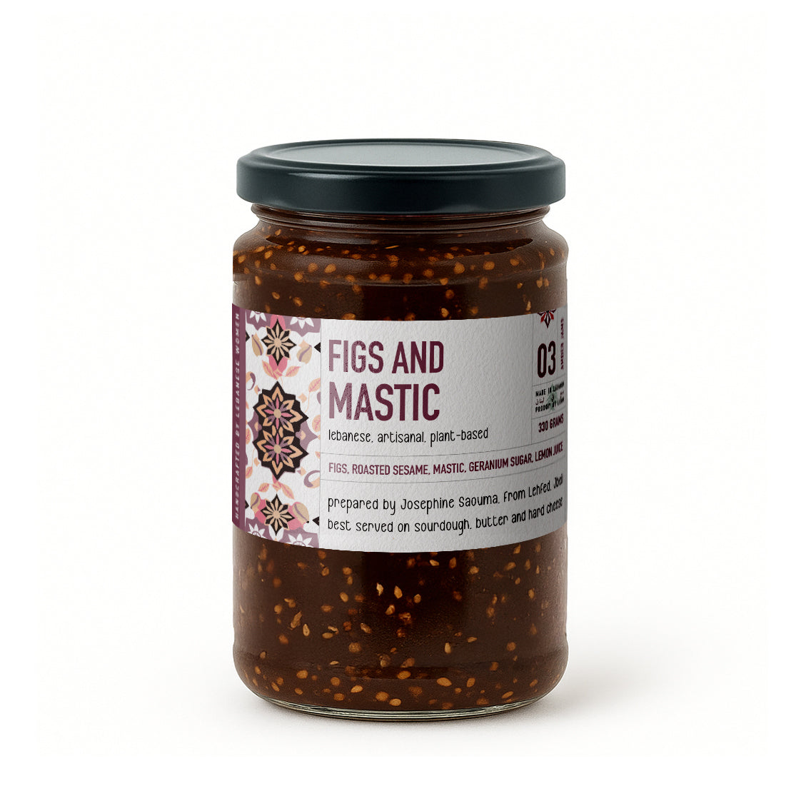 Red Figs, Mastic and Geranium Jam