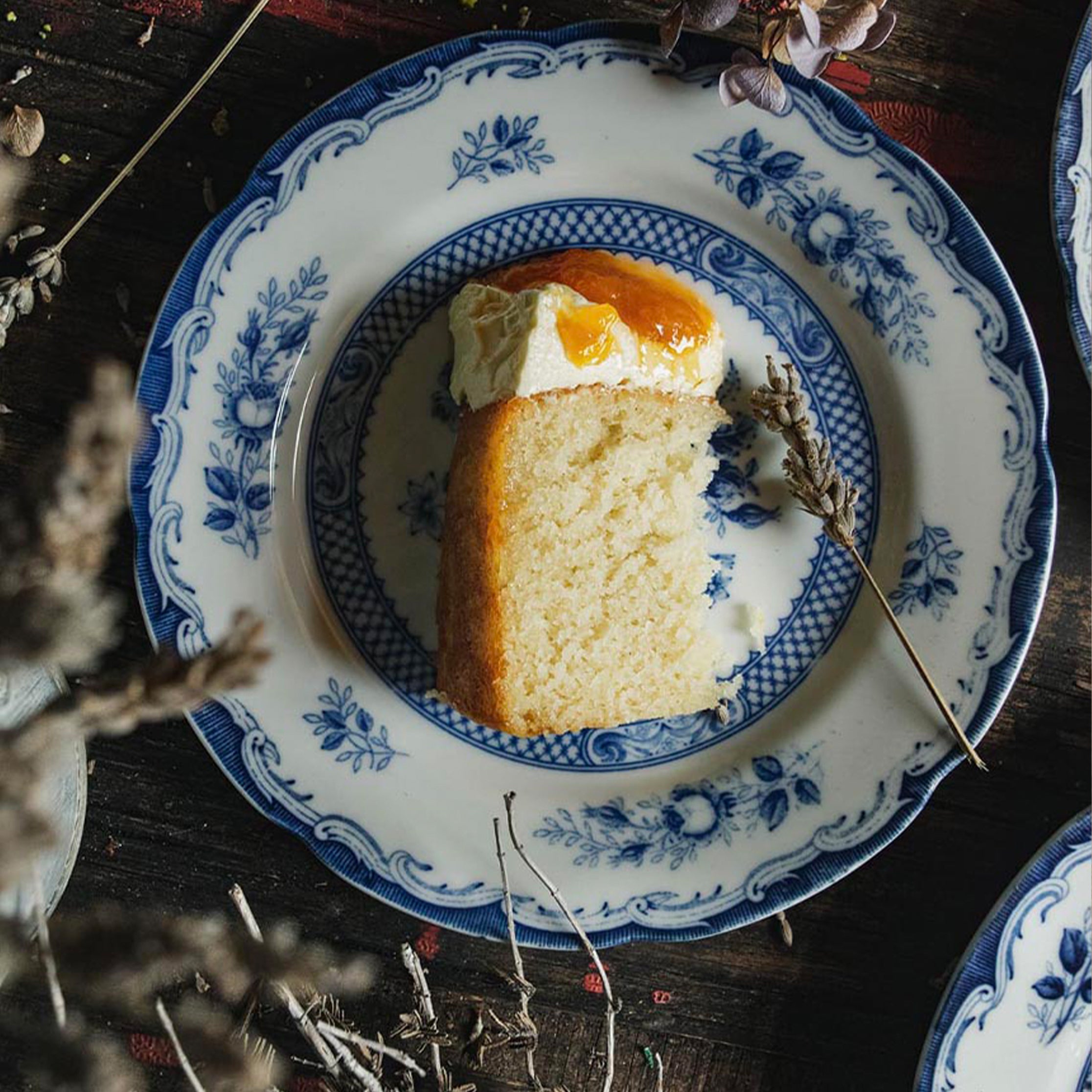 Peach and Lavender Flowers Jam